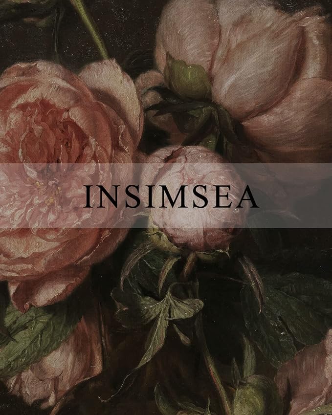 InSimSea Framed Canvas Prints Art Vintage Decor, Room Decor Flower Canvas Prints Framed Large Wall Art Decorations for Bedroom Farmhouse Bathroom, 16"x24"