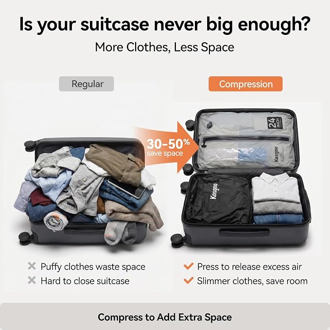 Travel Laundry Bag, Vacuum Compression Waterproof Dirty Clothes Bag | Pump-Free Space Saver Reusable Wet/Dry Storage, Odor Blocking, for Suitcase/Gym/Swim/Camp/Cruise/Dorm, 55x67cm 1pk Black