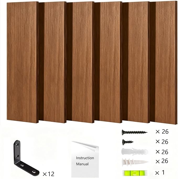 Floating Shelves Set of 6, Wooden Floating Shelves for Wall Decor, Farmhouse Shelf for Bedroom, Wall Mounted Bathroom Storage Shelves, Floating Book Shelves for Living Room