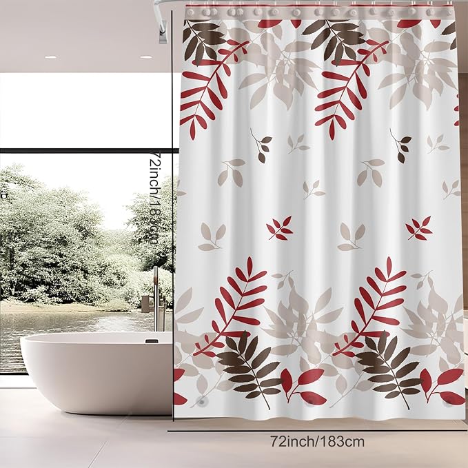 TIKABC Shower Curtain Liner, 4G PEVA Shower Liner, Plastic Waterproof Shower Curtains, 72x72 inch with Grommet Holes 3 Magnetic Weights