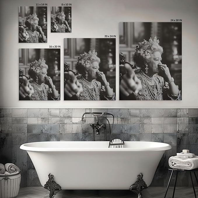 TYPTEK Funny Bathroom Canvas Wall Art, Toilet Paper Humor Poster, 8x10 Inch | Hilarious bathroom comedy decor and modern toilet artwork, gag gift for home, guest bath or office, Humor Style-02