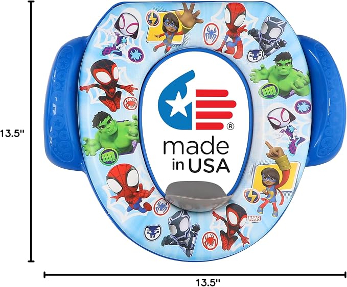 Spidey and His Amazing Friends "Team Up" Soft Potty Seat and Potty Training Seat - Soft Cushion, Baby Potty Training, Safe, Easy to Clean