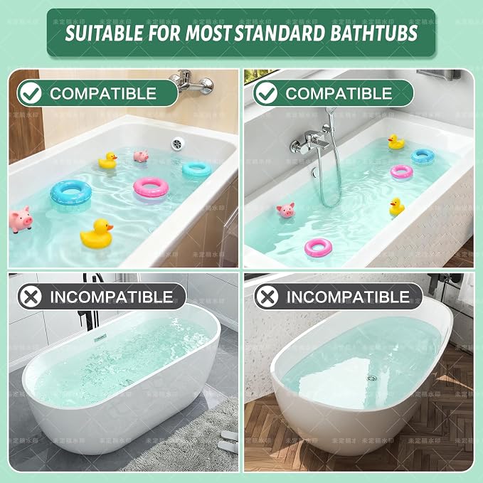 Kids Bathtub Splash Guard, Shelf & Toddler Bath Toy Tray -Gray | Bathtub Splash Guard PlayPad Shelf Area with Strong Suction Cups, Bathtub Ledge Guard, Fun Bath Time for Toddlers Baby