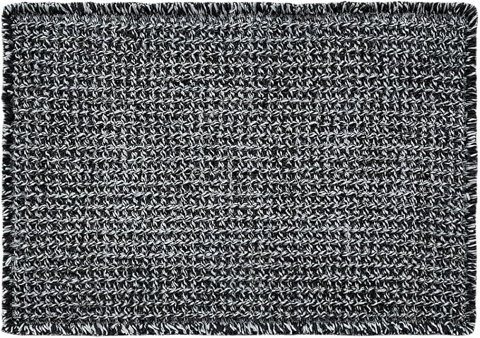 Triohero Waffle Bath Mat, Boho Bathroom Rugs Non Slip Washable, Ultra Soft Super Absorbent Quick Dry Farmhouse Bathroom Decor, 24" x 36", Black & White | Super Absorbent Quick Dry Bath Rug, Non-Slip Backing, Soft Waffle Washable Farmhouse Bathroom Mats...