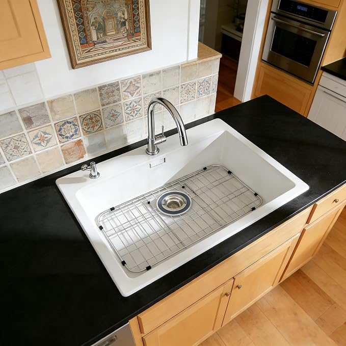 Sink Rack for Bottom of Sink, Stainless Steel Sink Protector, Scratch Prevention, Drainage Support, Stainless Steel, 23 * 13 inch
