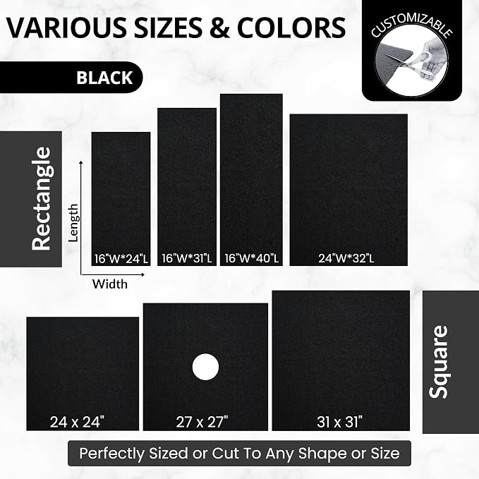 ENKOSI Square Shower Mat - Non Slip Shower Mats for Inside Shower - Extra Large 31x31 Shower Floor Mat Non Slip - Square Bath Mat for Shower - Secure Anti Slip Loofah Shower Bath Mat (31x31 Black)