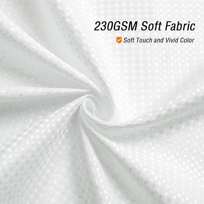 Tall Cloth-Textured Shower Curtain for Bathroom, Water Repellent, Machine Washable