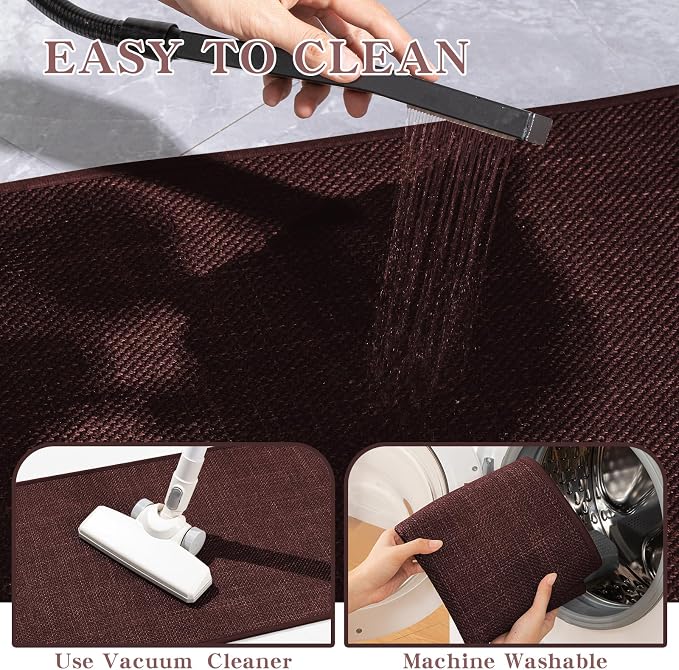 Bathroom Rugs Mat 24x17, Ultra Thin Non Slip Bath Mat Small Quick Dry Absorbent Bath Mat for Bathroom Floor, (Dark Purple, 24"x17")