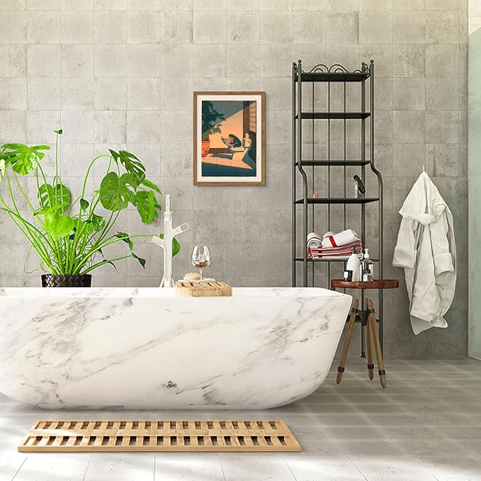 Funny Frog Bathroom Decor Wall Art, Cute Japanese Animal Canvas Wall Decor Painting, Whimsical Frog on Toilet Reading Newspaper Artwork Poster Prints Pictures for Bathroom Restroom 16x24 Inch