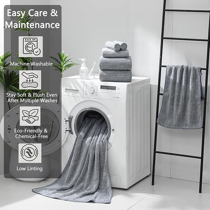 Ycosy Grey Hand Towels Set 16x31 Inches,Soft Microfibers Bathroom Towel Set 2 Pack,Highly Absorbent Quick Dry Luxury Towel Hotel Spa Gym Hand Towel Collection for Bathroom