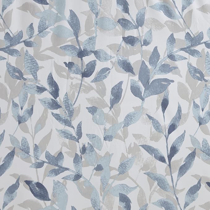 Madison Park Sofia Shower Curtain for Bathroom, 72 x 72, Blue | Ultra Soft, Microfiber, Adds Privacy, Machine Washable, OEKO-TEX Certified