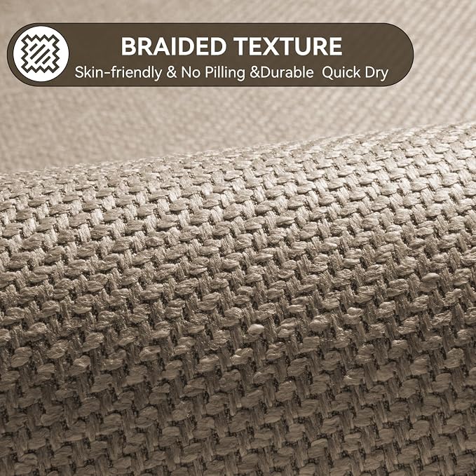 Non Slip Bath Mat, Thin Bathroom Rugs Fit Under Door, Brown 20x31 | Quick Dry Absorbent, Rubber Backing Washable Bathmat, Shower Mat for Bathroom Floor, Tub and Outside Shower, Home Decor