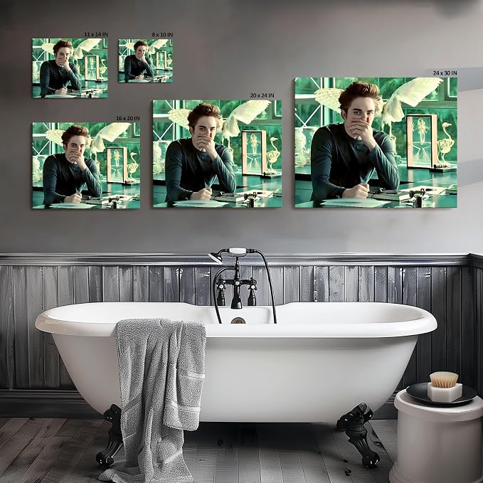 TYPTEK Funny Bathroom Canvas Wall Art, Toilet Paper Humor Poster, 8x10 Inch | Hilarious bathroom comedy decor and modern toilet artwork, gag gift for home, guest bath or office, Humor Style-04
