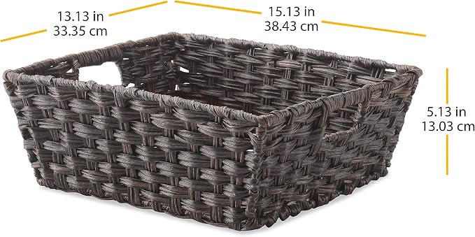 Whitmor Split Rattique Shelf Tote Driftwood (Pack of 4)