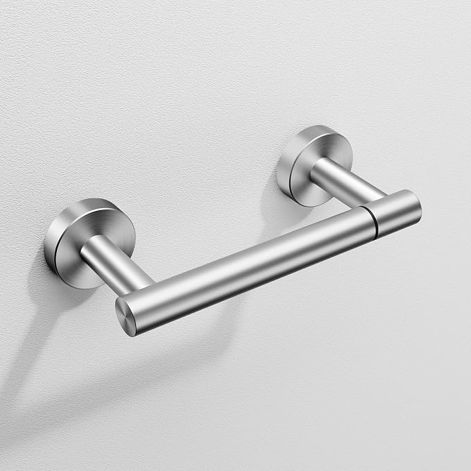 Day Moon™ - Toilet Paper Holder - Modern Roll Holder for Bathroom - 2 Pack - Wall Mount, Brushed Nickel