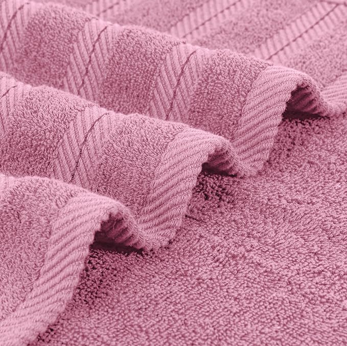 Utopia Towels 4 Pack XL Bath Towels, 30x60 in, Cotton, Pink | Oversized Premium Ring Spun Cotton Towels - Soft, Lightweight, Highly Absorbent, Fast-Drying, Great for Daily Use