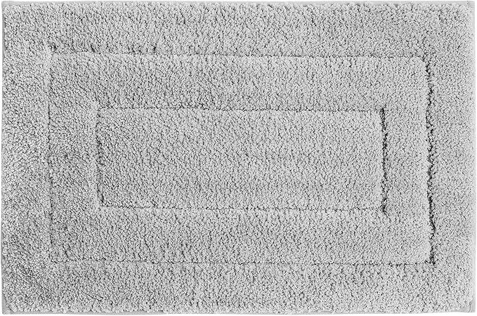 GRANNY SAYS Gray Bathroom Rug 36" x 24", Non-Slip Microfiber Bath Mat | Ultra-soft, durable TPR backing for reliable grip, fast water absorption, machine washable for Vanity, Shower, Tub