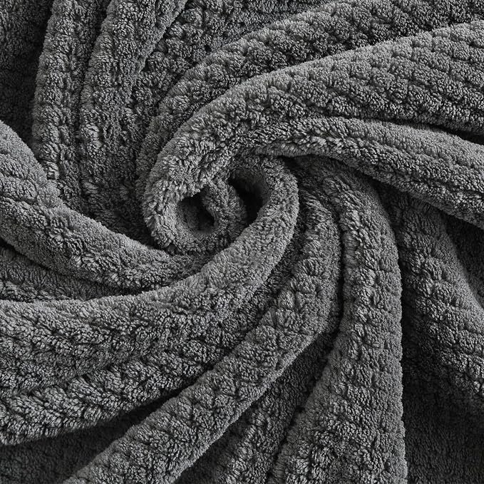 YTYC 29x59 Bath Towels,Towels for Bathroom,Charcoal,4-Pieces | Super Soft,Highly absorbent,Hanging Loop,No Lint Ball,Quick Drying,Light Weight,80% Polyester 20% Nylon