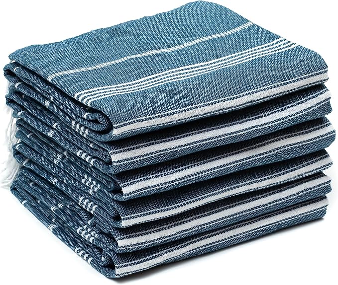 Turkish Beach Towels, Set of 12, Oversized 72"x40" - Teal | Soft Hammam Peshtemal, Sand Free, Quick-Dry, Absorbent Bath Towel | Lightweight & Compact for Travel, Pool, Gym, Spa
