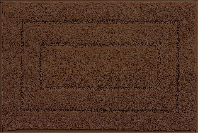 GRANNY SAYS Brown Bathroom Rug 36" x 24", Non-Slip Microfiber Bath Mat | Ultra-soft, durable TPR backing for reliable grip, fast water absorption, machine washable for Vanity, Shower, Tub