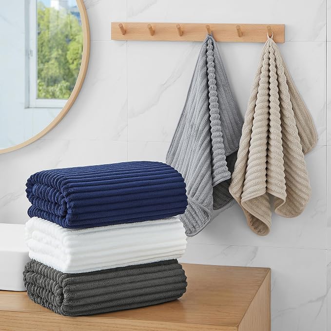 2 Piece Bath Sheets, 40"x80" Bath Towels, Charcoal Gray | Extra-large size, Quick dry, Highly Absorbent, Lint Free,shower towels for bathroom gym spa,Big and Tall users