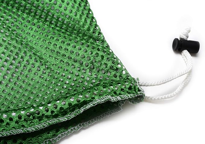 Mesh Equipment Bag - 32” x 36” and 24” x 36” - Adjustable, sliding drawstring cord closure. Perfect mesh bag for parent or coach, making it easy to transport and keeping your sporting gear organized.