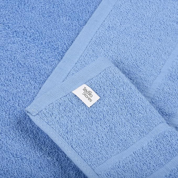 Basic Hand Towels 16x26 Inches – Bulk Pack of 24 – Blue Color – Soft and Absorbent Multipurpose Cotton Towels for Bathroom, Spa, Gym, Salon, Hotel, and Everyday Use