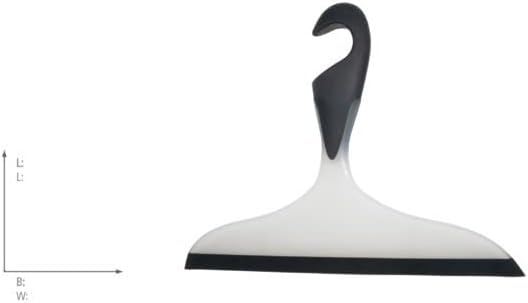 WENKO 18752100 Bathroom Squeegee Loano Black - for Bath and Shower, Plastic, Black