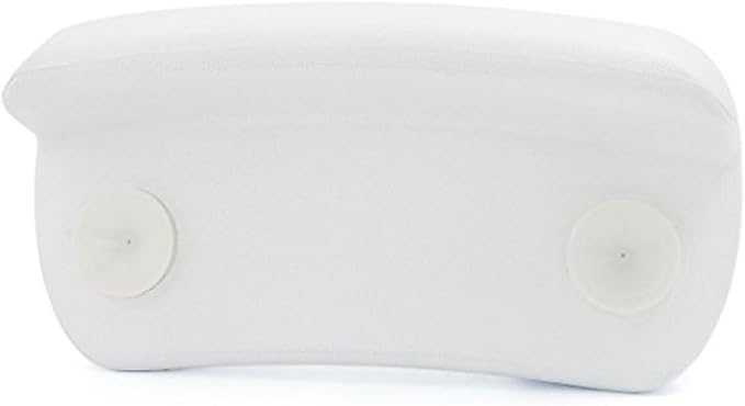 Minkissy Waterproof PU Bathtub Pillow with 7 Strong Suction Cups Ergonomic Bath Neck & Head Support Cushion for Hot Tub, Spa & Home Use Fits All Bathtub Sizes