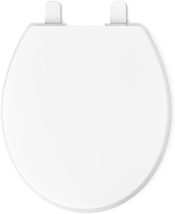 KOHLER K-4775-0 Brevia Round Toilet Seat with Quick-Release Hinges And Quick-Attach Hardware For Easy Clean, White (Pack of 2)