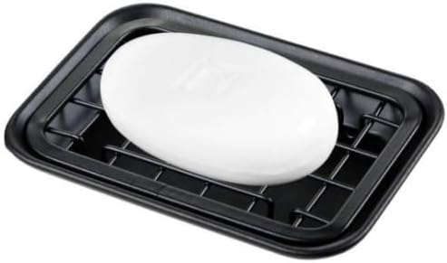 SheeChung Soap Dish for Bathroom Kitchen, Stainless Steel Soap Holder Tray | 1 Pack Black, Metal Soap Dish with Drainage, for Kitchen Sink Counter to Store Bar Soap Sponges Scrubbers, Rust Resistant