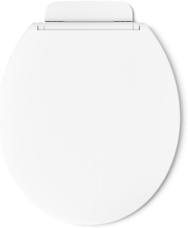 KOHLER K-27332-0 Glissade ReadyLatch Quiet Close Round Toilet Seat, White, Grip-Tight Hardware, Quiet Close Lid Prevents Slamming (Pack of 2)