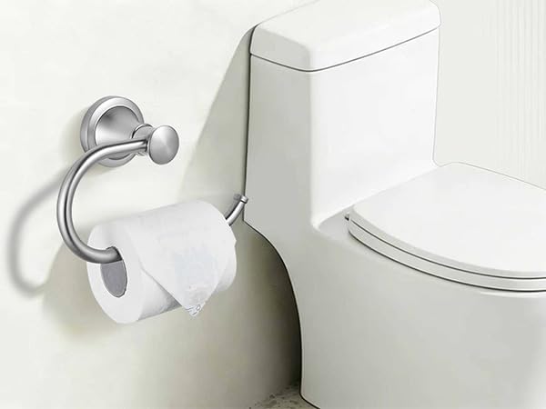 Brushed Nickel Toilet Paper Holder - Wall Mounted | Rustproof Bathroom Accessory, Durable Wall Mount Roll Hanger for Toilet Tissue，Rotary Toilet Paper Reel European