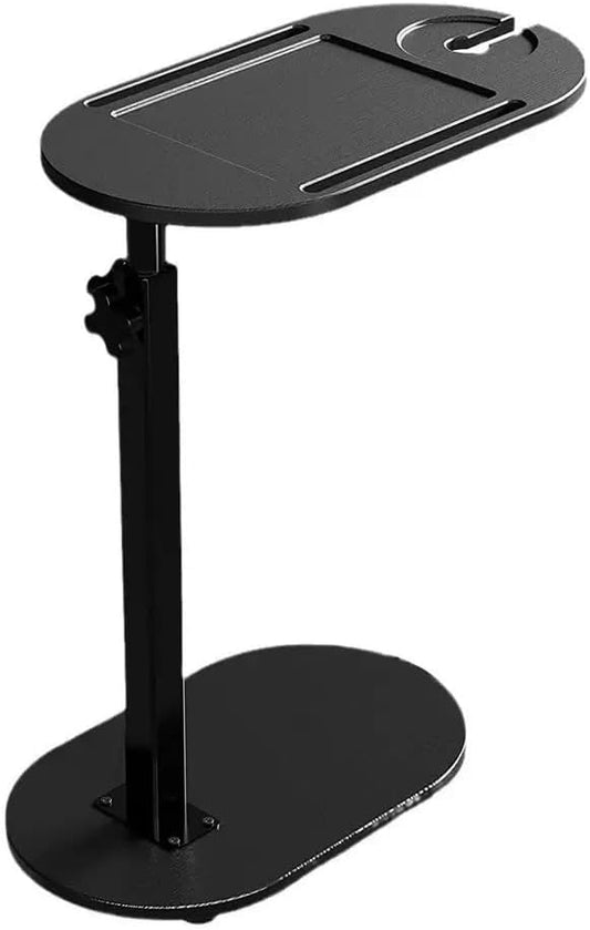 Bamboo Bathtub Tray Table with Adjustable Height,Freestanding Design for Spa,Bathtub, Bed, Sofa, Couch with Wine Glass Holder, Perfect for Luxury Bath Home Spa Gift（Black）