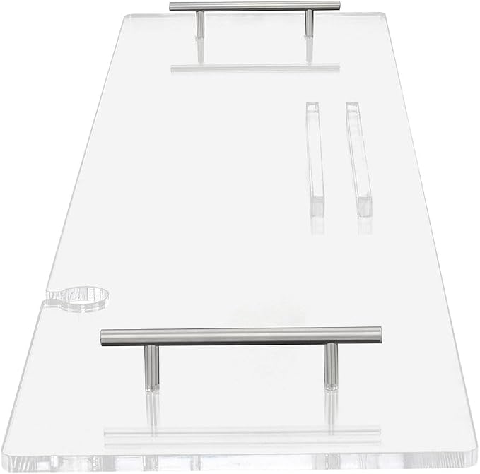 Clear Acrylic Bathtub Tray with Handles, Multiple Sizes Bath Tray, Bathtub Caddy for Bathroom Spa (35.4 * 9.45in)
