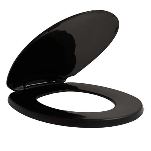 Centoco Round Toilet Seat, Residential, Top Mount Plastic Hinge, Black | Closed Front, Cover, Plastic, DSAMAZ2-407