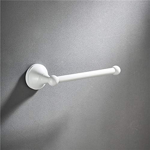 Flybath White Toilet Paper Holder Brass Wall Mounted for Bathroom 5.7 Inch | Rust-proof, Heavy Duty, Sturdy, Easy to Fit, Vintage Loo Roll Holder, Paper Tissue Storage, Traditional Bathroom Accessories