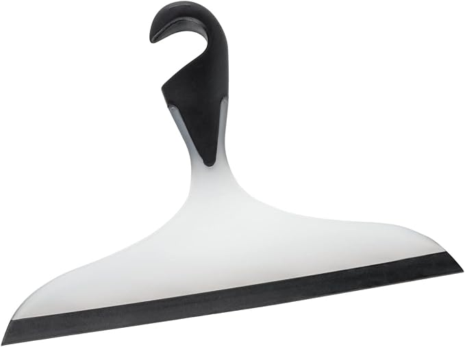 WENKO 18752100 Bathroom Squeegee Loano Black - for Bath and Shower, Plastic, Black