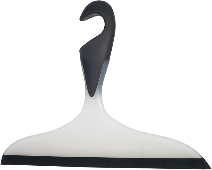 WENKO 18752100 Bathroom Squeegee Loano Black - for Bath and Shower, Plastic, Black