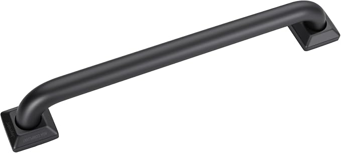 joyrain 500lb Capacity Stainless Steel Grab Bar - Heavy Duty Bathroom Safety Rail for Elderly, Anti-Slip Shower Handle, ADA Compliant (Matte Black, 18inch)