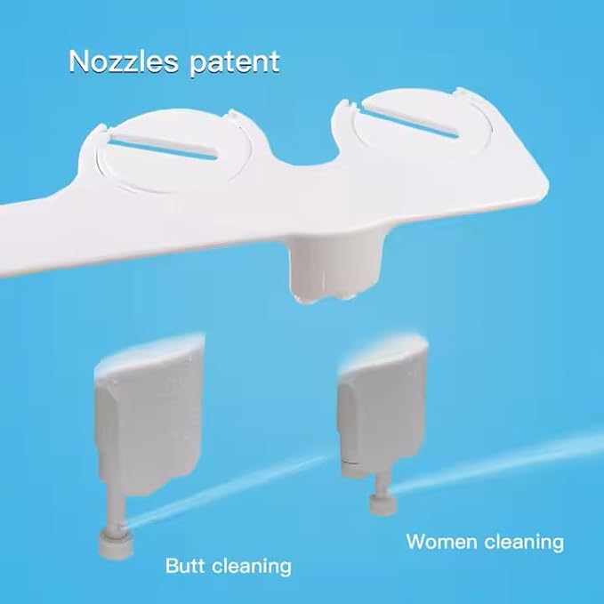 Bidet Attachment for Toilet, Self Cleaning Bidet Attachment with Adjustable Cold Water Pressure, Front and Rear Wash for Women and Men, Premium Bathroom Accessory by anees