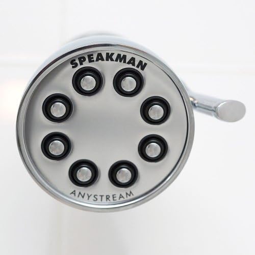 Speakman S-2251-BN Signature Icon Anystream High Pressure Adjustable Solid Brass Shower Head, Brushed Nickel