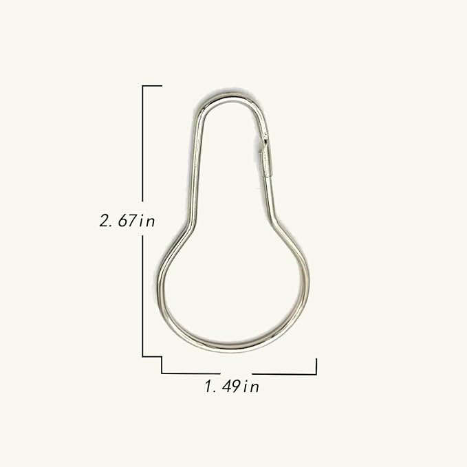 Shower Curtain Rings Hooks, Rust-Resistant Metal Shower Curtain Hooks, Stainless Steel Shower Curtain Rings for Bathroom Shower Curtain Rod (500)