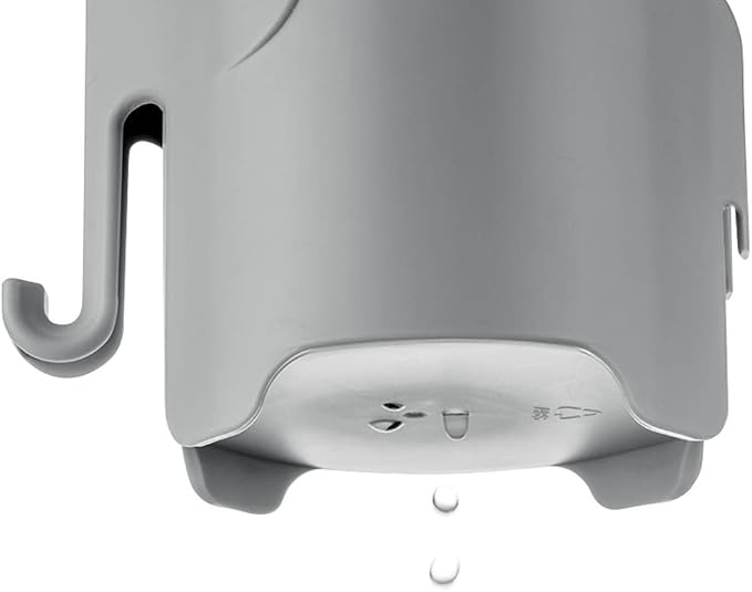 Elephant Toothbrush Holder for Toddler, Suction Cup Cute Toothbrush Holder for Kids, for Bathroom, with 3 Slots and 1 Hook, Grey