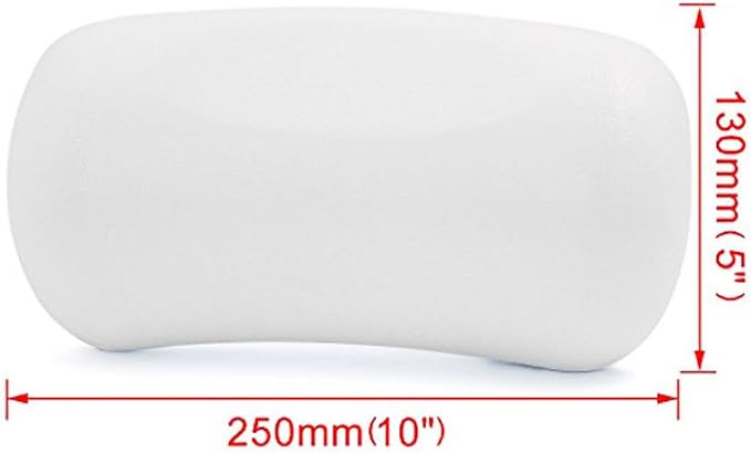 Minkissy Waterproof PU Bathtub Pillow with 7 Strong Suction Cups Ergonomic Bath Neck & Head Support Cushion for Hot Tub, Spa & Home Use Fits All Bathtub Sizes