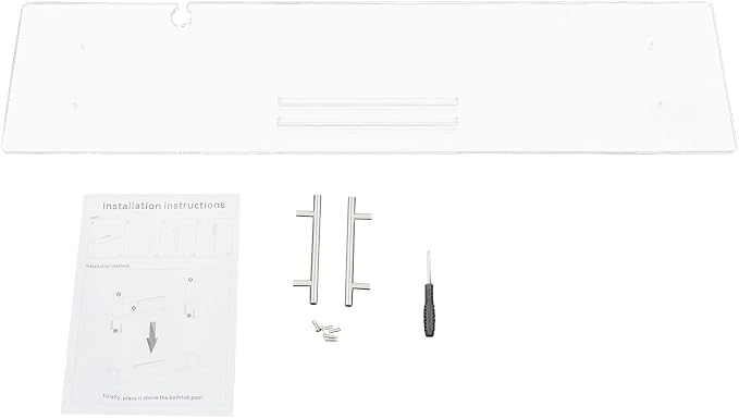 Clear Acrylic Bathtub Tray with Handles, Multiple Sizes Bath Tray, Bathtub Caddy for Bathroom Spa (39.4 * 9.45in)