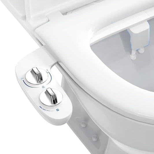 Bidet Attachment for Toilet, Non-Electric Self-Cleaning Dual Nozzle Toilet Bidet, Cold Water Sprayer with Adjustable Pressure, Portable Bidet Bottle for Women, Elderly, Postpartum Care, Hygiene