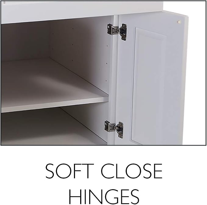 Design House Brookings Kitchen Bridge Wall Cabinet, 36", White | Wall Mount, Contemporary/Modern, Wood, Kitchen, 561670