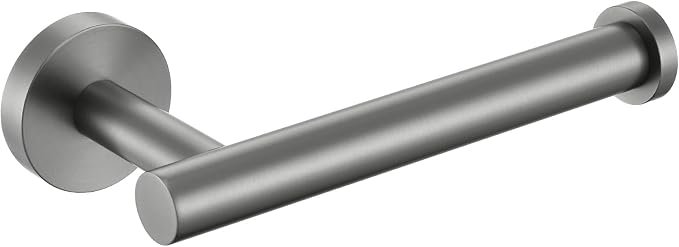 Toilet Paper Holder for Restroom, Gunmetal Gray, Wall Mounted | 304 Stainless Steel, Rustproof Tissue Holder for Bathroom, Powder Room, Stable Drilling Mounted, Space-saving Paper Storage