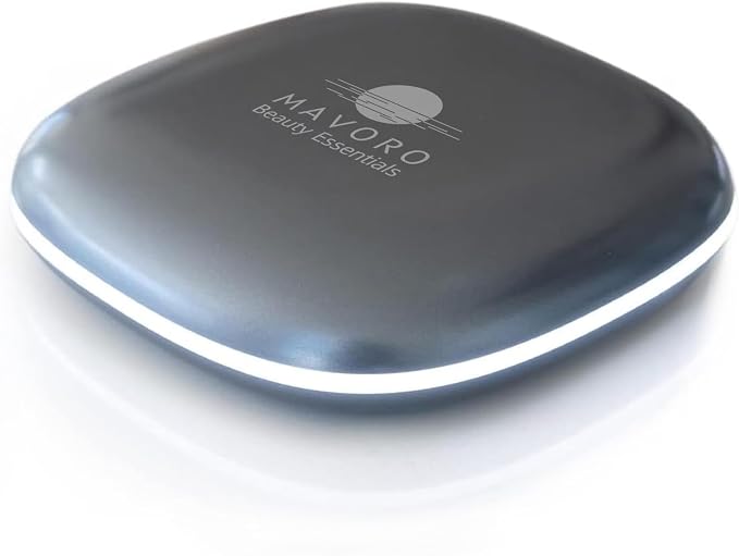 LED Lighted Travel Makeup Mirror 1x/10x, USB-C Rechargeable(Graphite Grey)